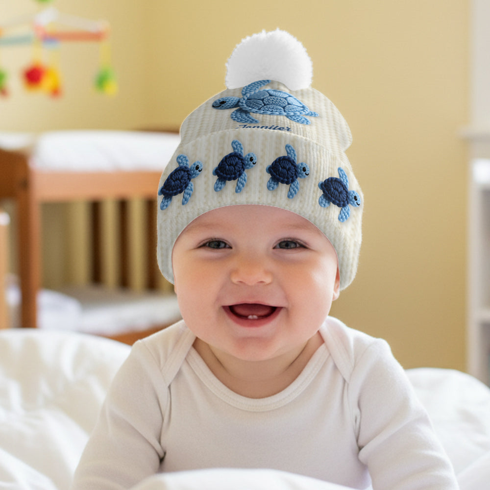 Love Turtle - Personalized Turtle Beanie Hat