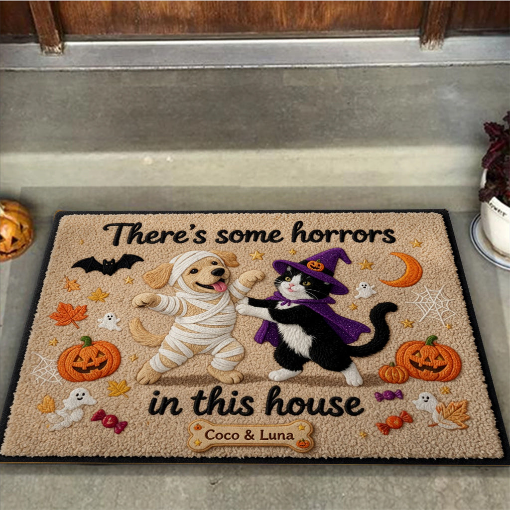 There's Some Horrors In This House - Personalized Dog Doormat