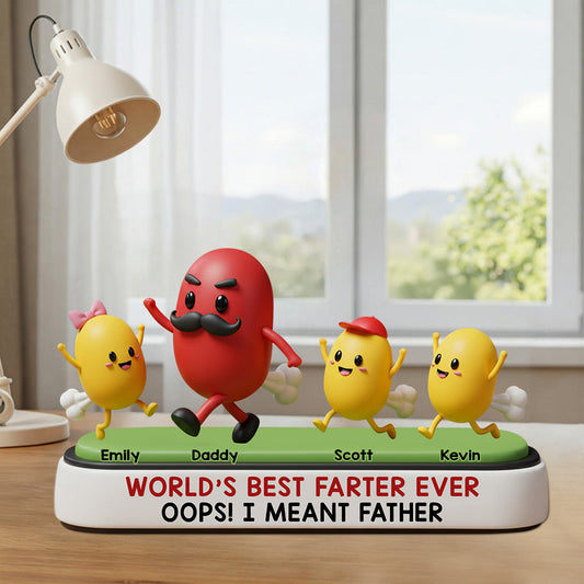 Bester Furzer aller Zeiten – Personalisierte Acrylplakette für Väter in individueller Form