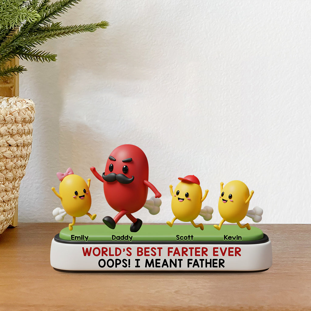 Bester Furzer aller Zeiten – Personalisierte Acrylplakette für Väter in individueller Form