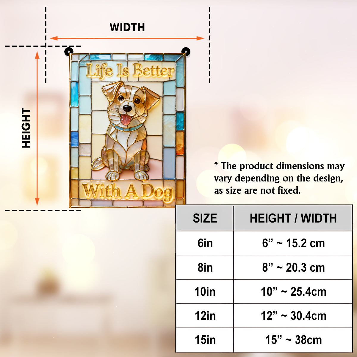 Life Is Better With A Dog - Personalized Dog Window Hanging Suncatcher Ornament