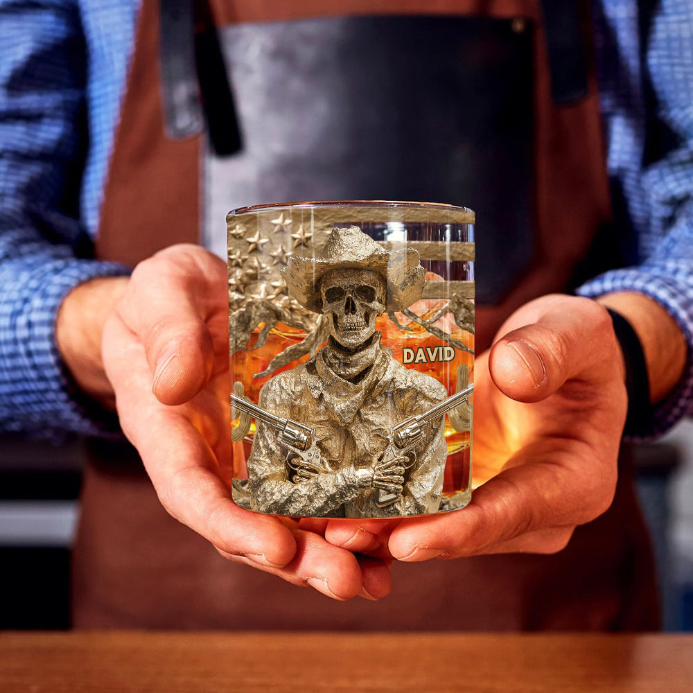 Western-Cowboy – Personalisiertes Western-Outfit-Whiskyglas