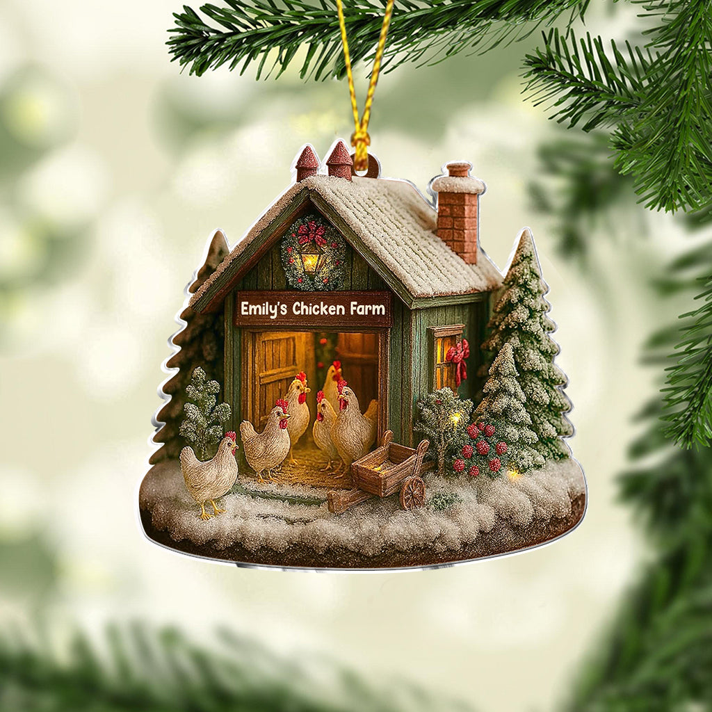 Chicken Christmas - Personalized Chicken Ornament