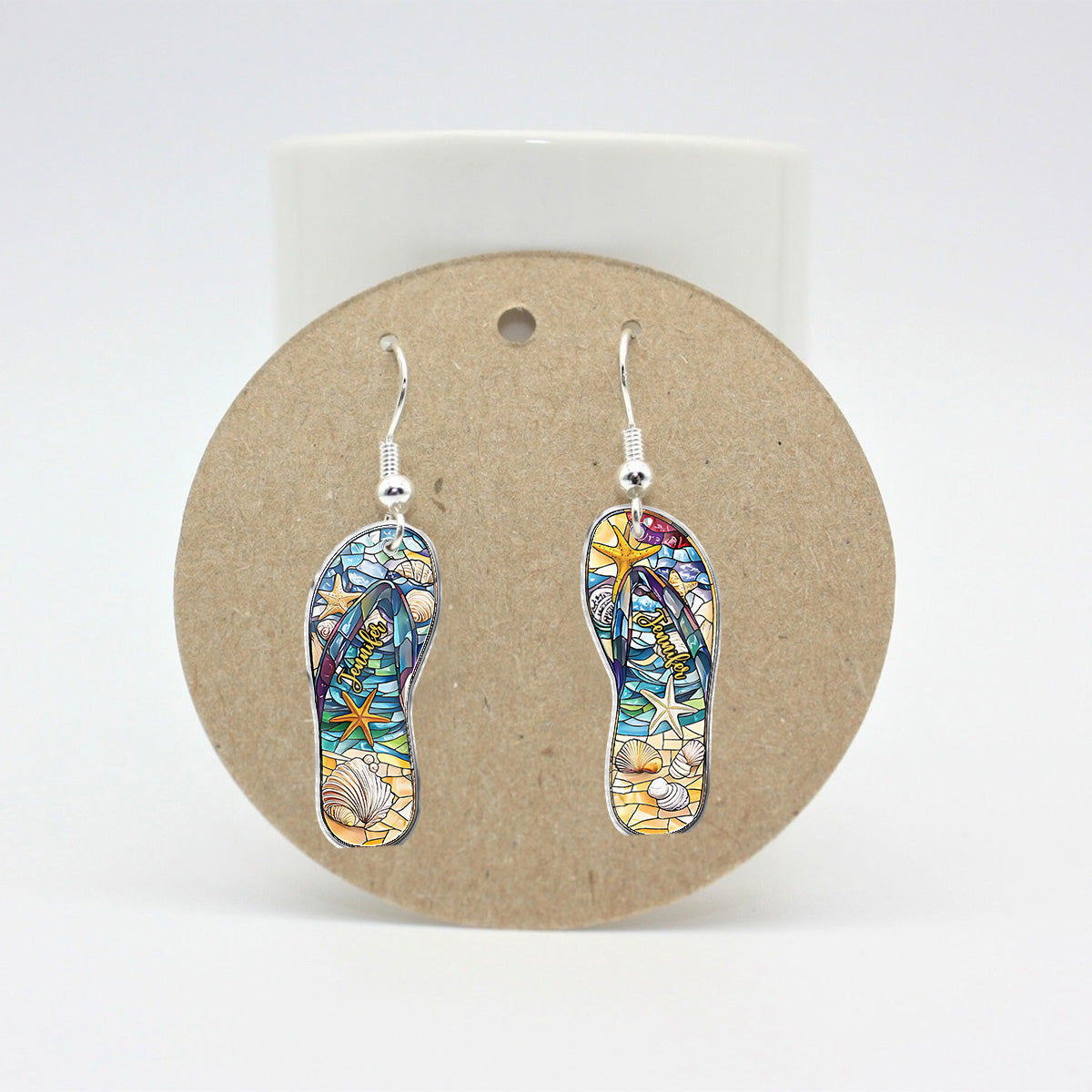 Beach Flipflops - Personalized Sea Lover Earrings