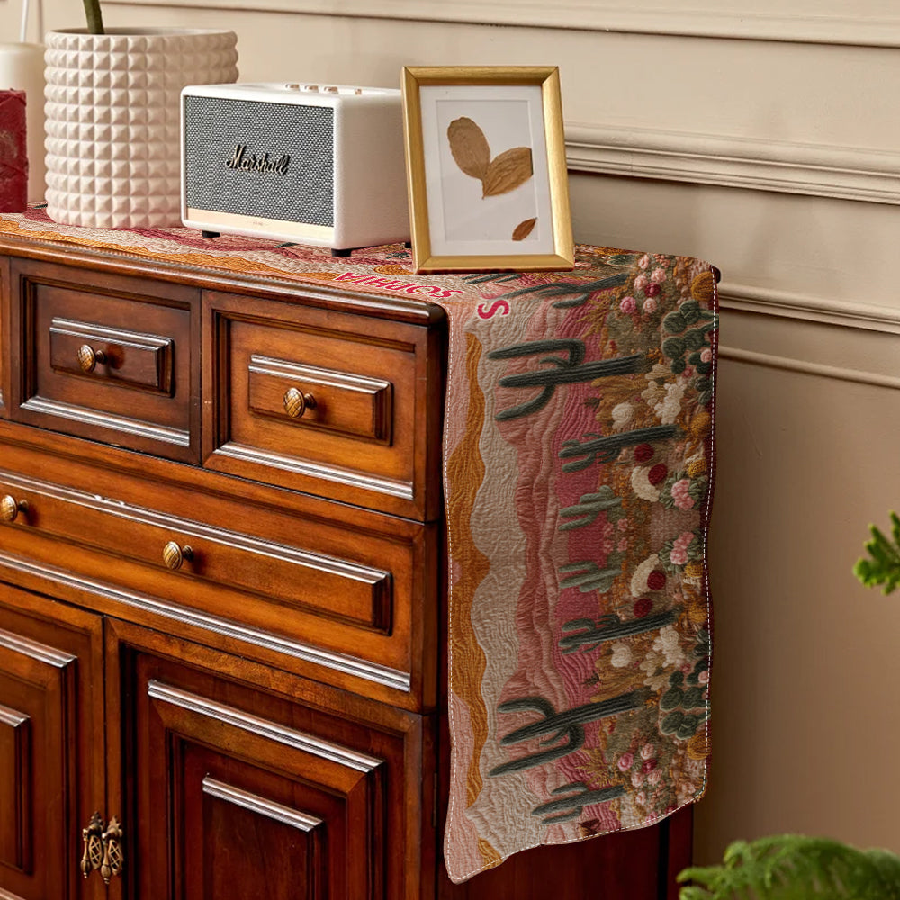 Howdy Cowgirl – Personalisierter Tischläufer und Platzset im Cowgirl-Stil