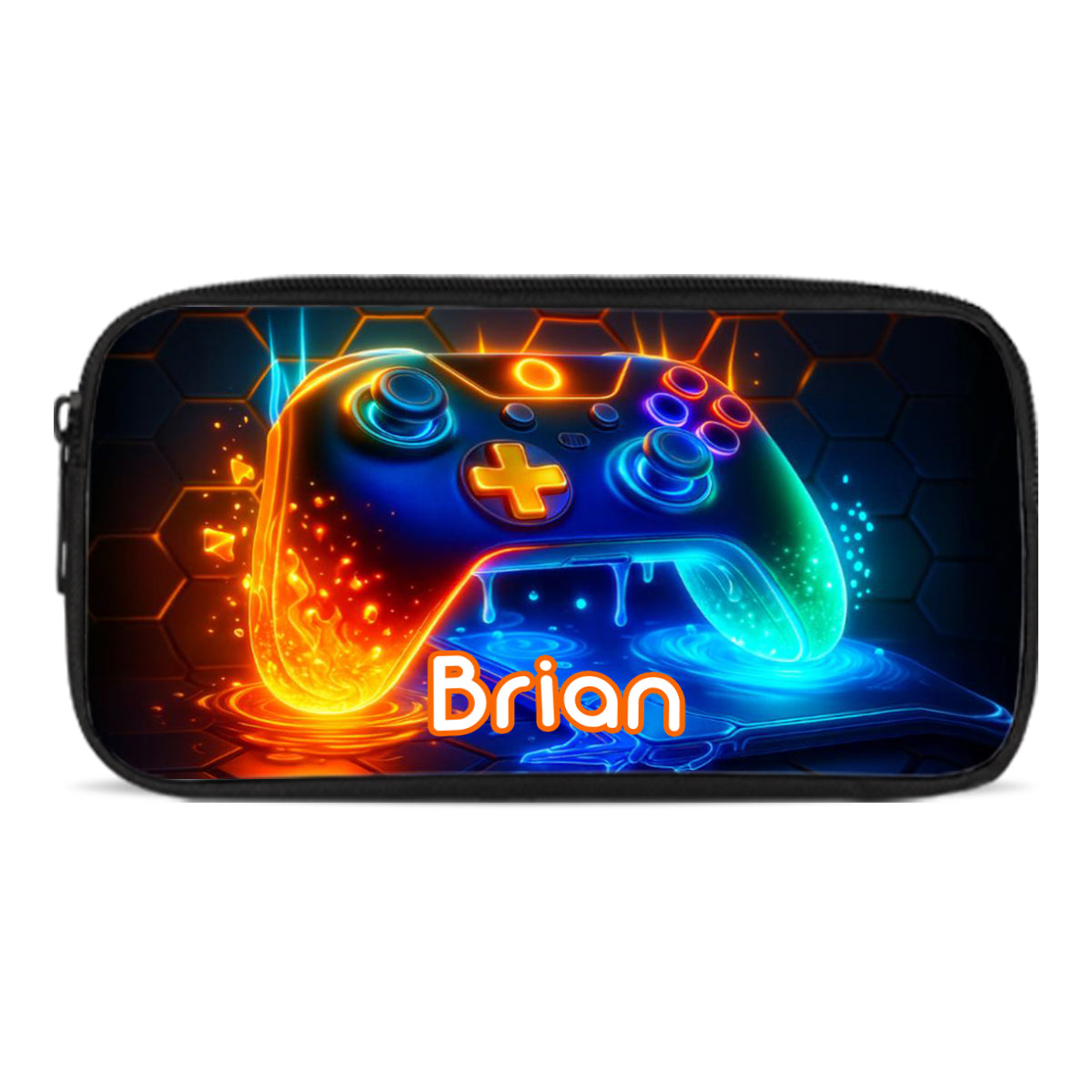 Gaming-Griff – Dreiteiliges Schultaschen-Set für Jungen mit großem Fassungsvermögen – Personalisierter Kinderrucksack, Lunchtasche, Federmäppchen