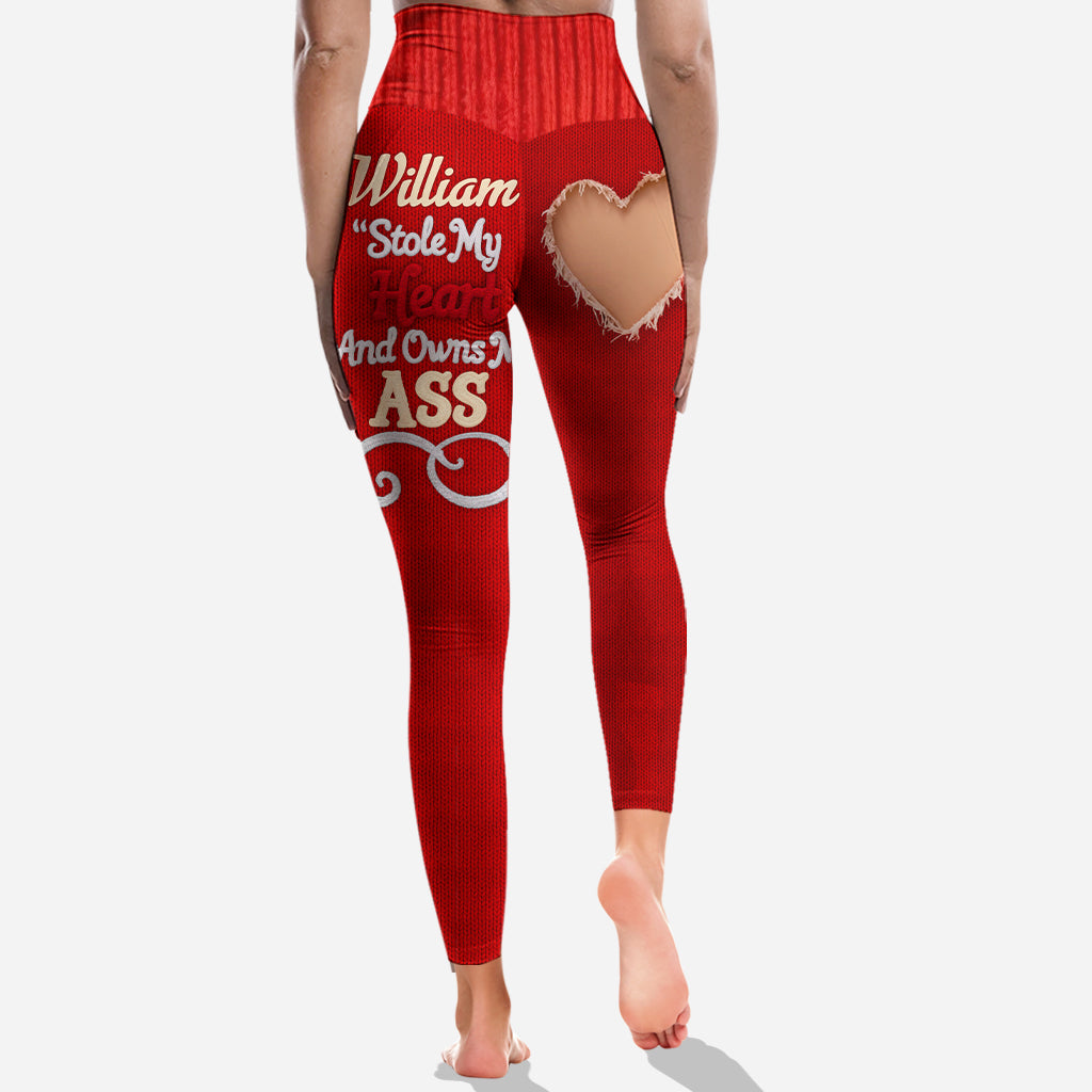 You Stole My Heart - Personalized Couple Leggings