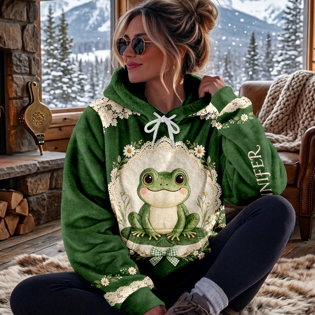 Love Frogs - Personalized Frog Fleece Hoodie