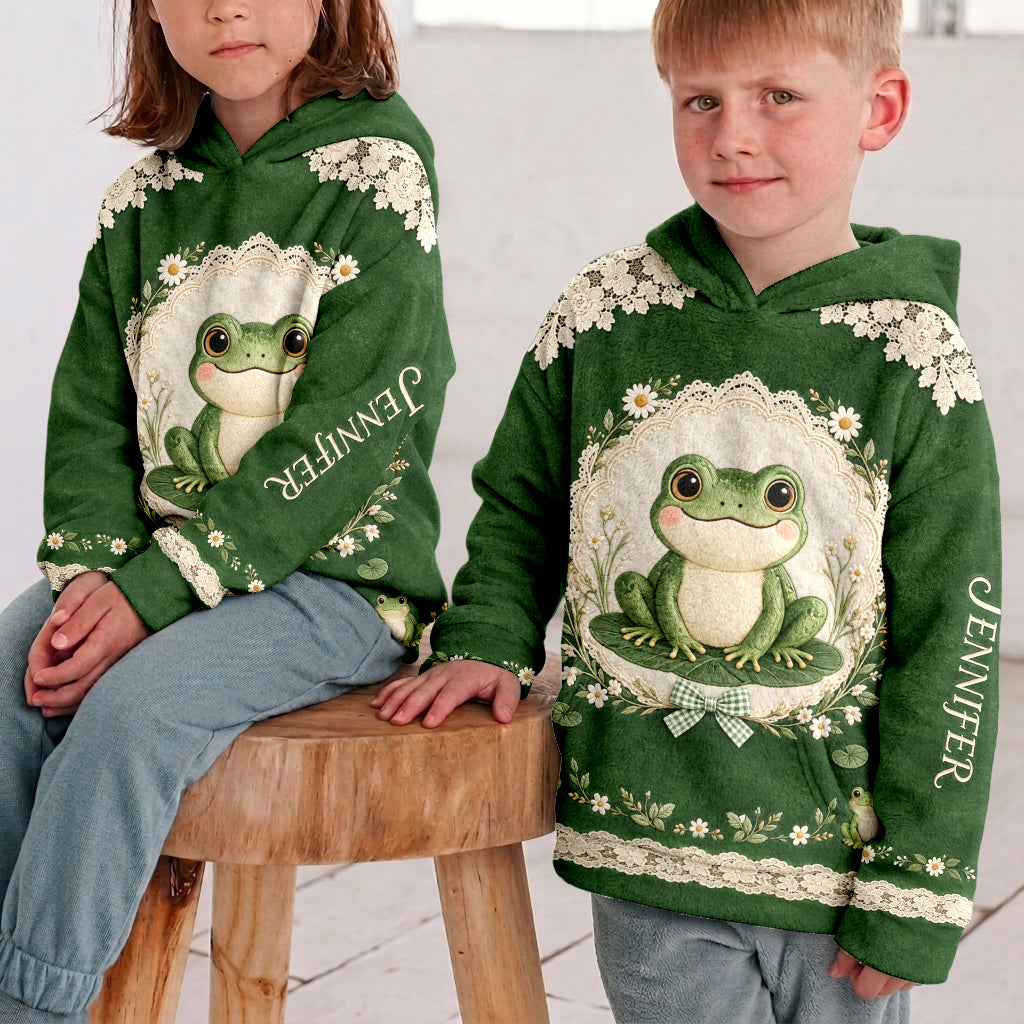 Love Frogs - Personalized Frog Fleece Hoodie