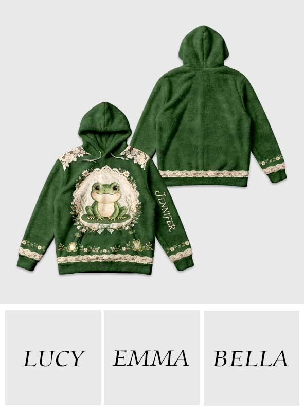 Love Frogs - Personalized Frog Fleece Hoodie