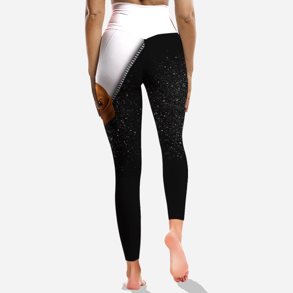 Niedliches Haustier schaut hervor – personalisierter Haustier-Hoodie und Leggings