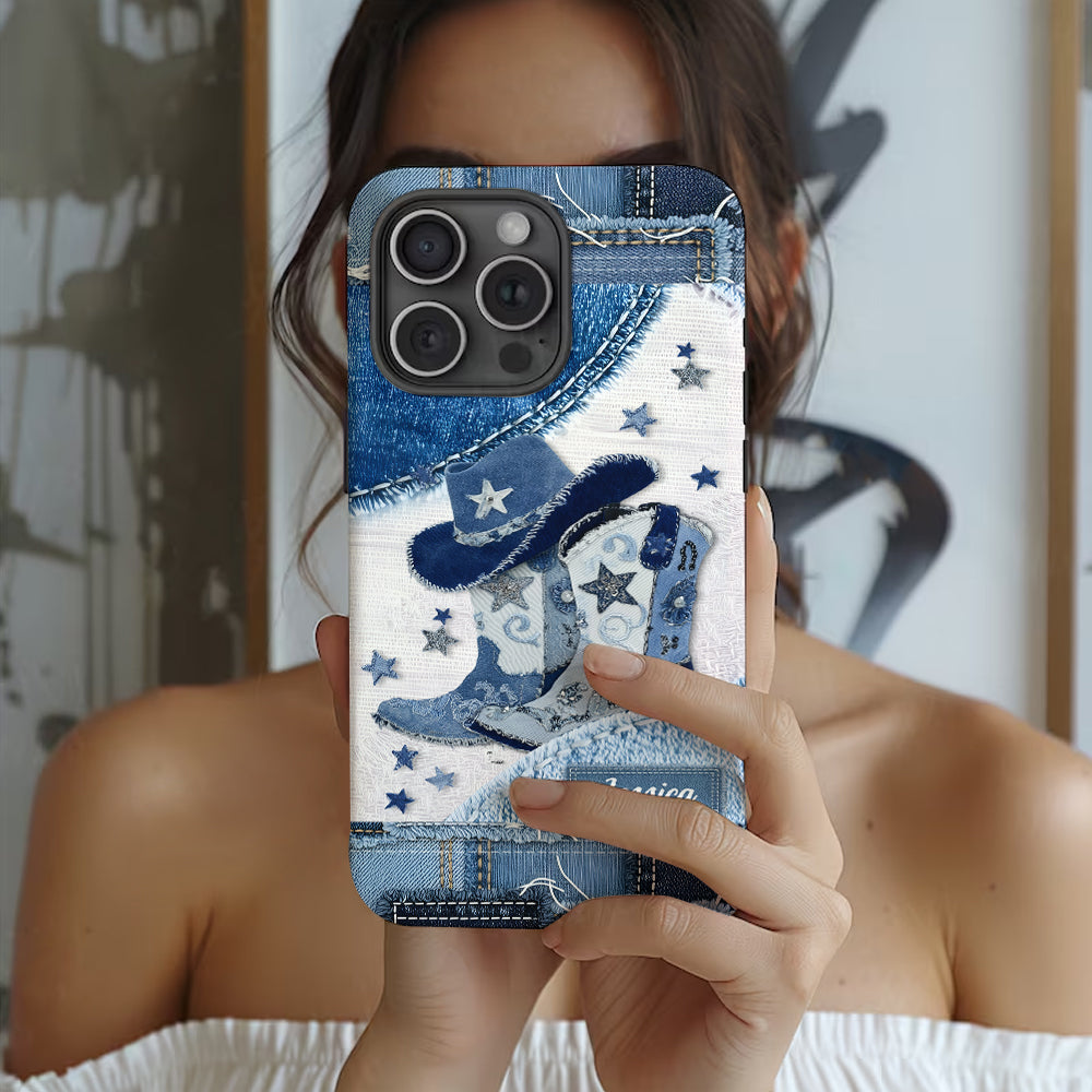 Cowgirl Boots - Personalized Cowgirl Full Print Phone Case