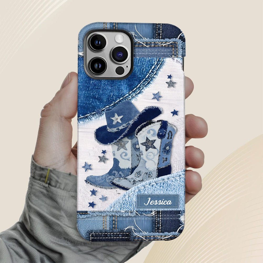 Cowgirl Boots - Personalized Cowgirl Full Print Phone Case