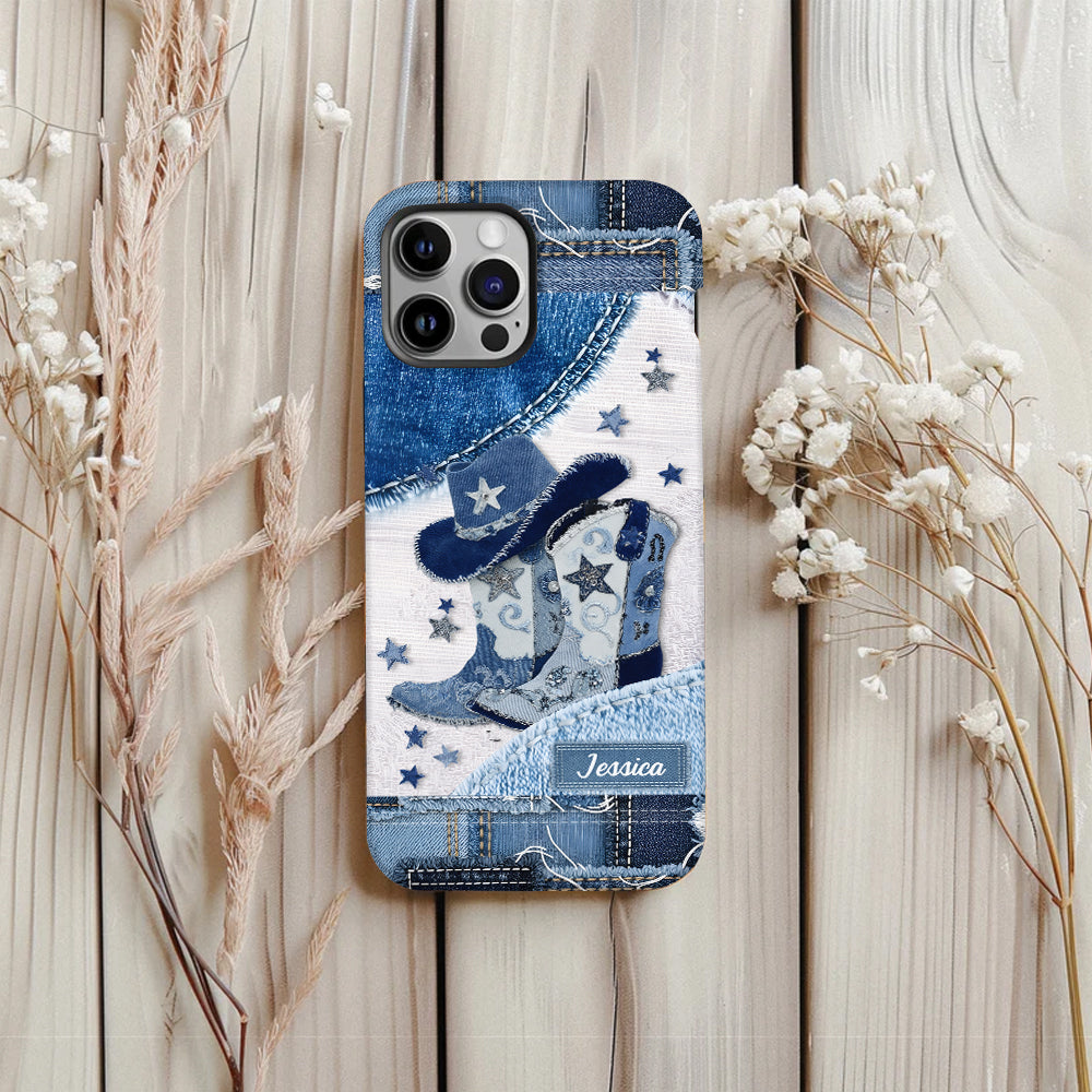 Cowgirl Boots - Personalized Cowgirl Full Print Phone Case
