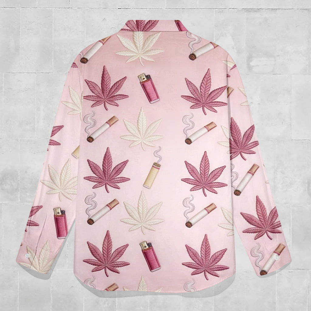 Green Magic Leaf - Personalized Weed Button-Up Shirt