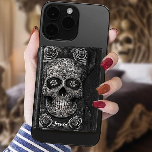 Skull And Roses – Personalisierte Skull Magsafe Geldbörse