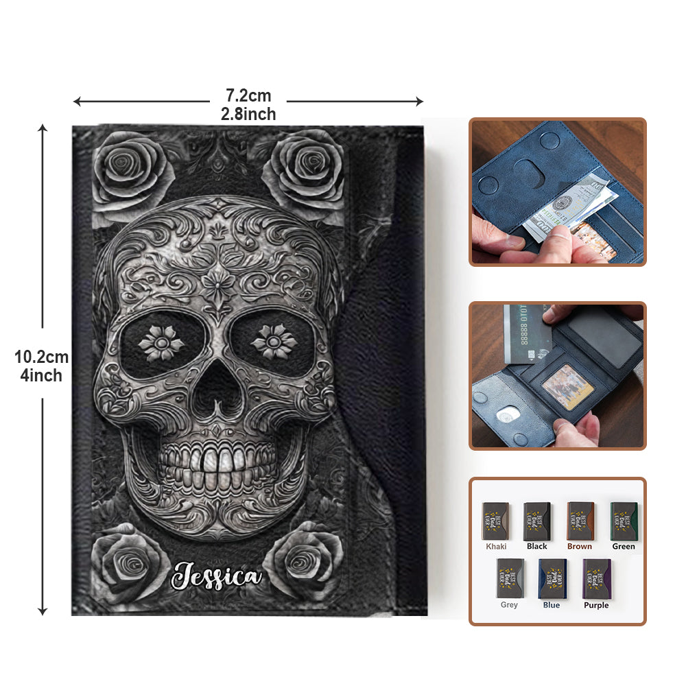 Skull And Roses – Personalisierte Skull Magsafe Geldbörse