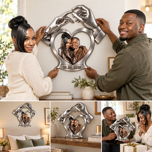 Du & Ich Für Immer Liebe - Personalisierte 3D-gedruckte Metalltafel
