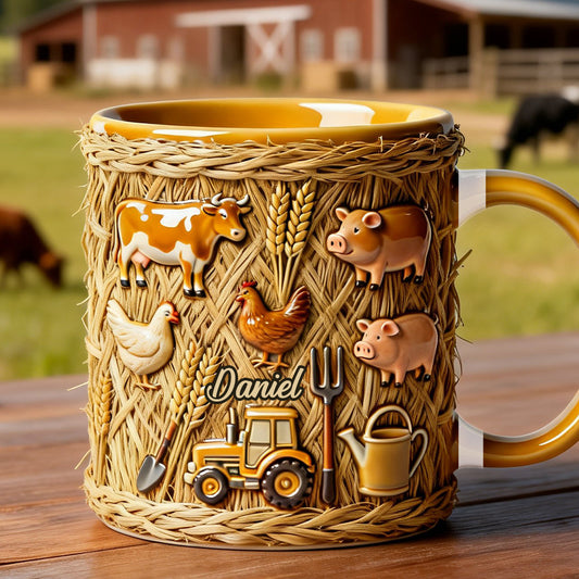 Geschenk für Landwirte – Personalisierte Tasse mit Bauernmotiv