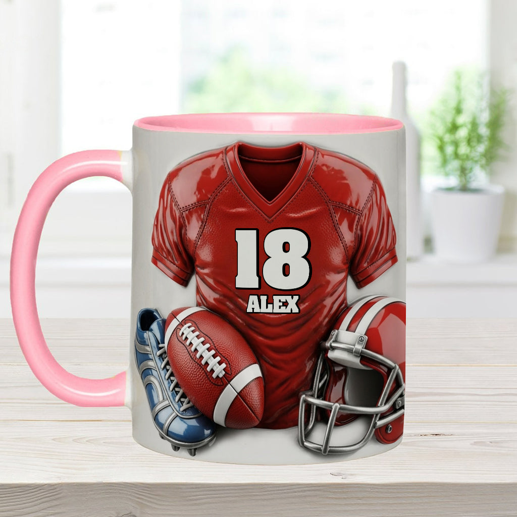 Football Is More Than A Game - Personalized Football Accent Mug