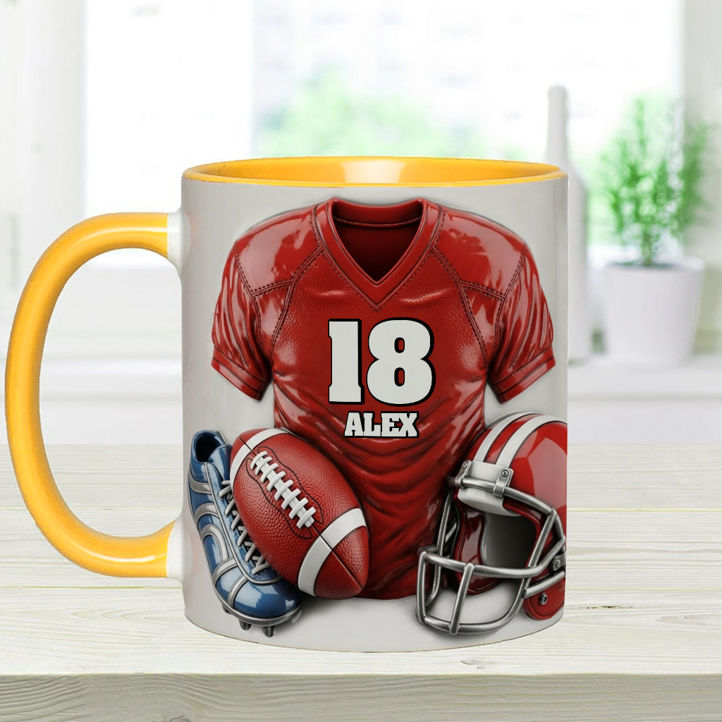 Football Is More Than A Game - Personalized Football Accent Mug