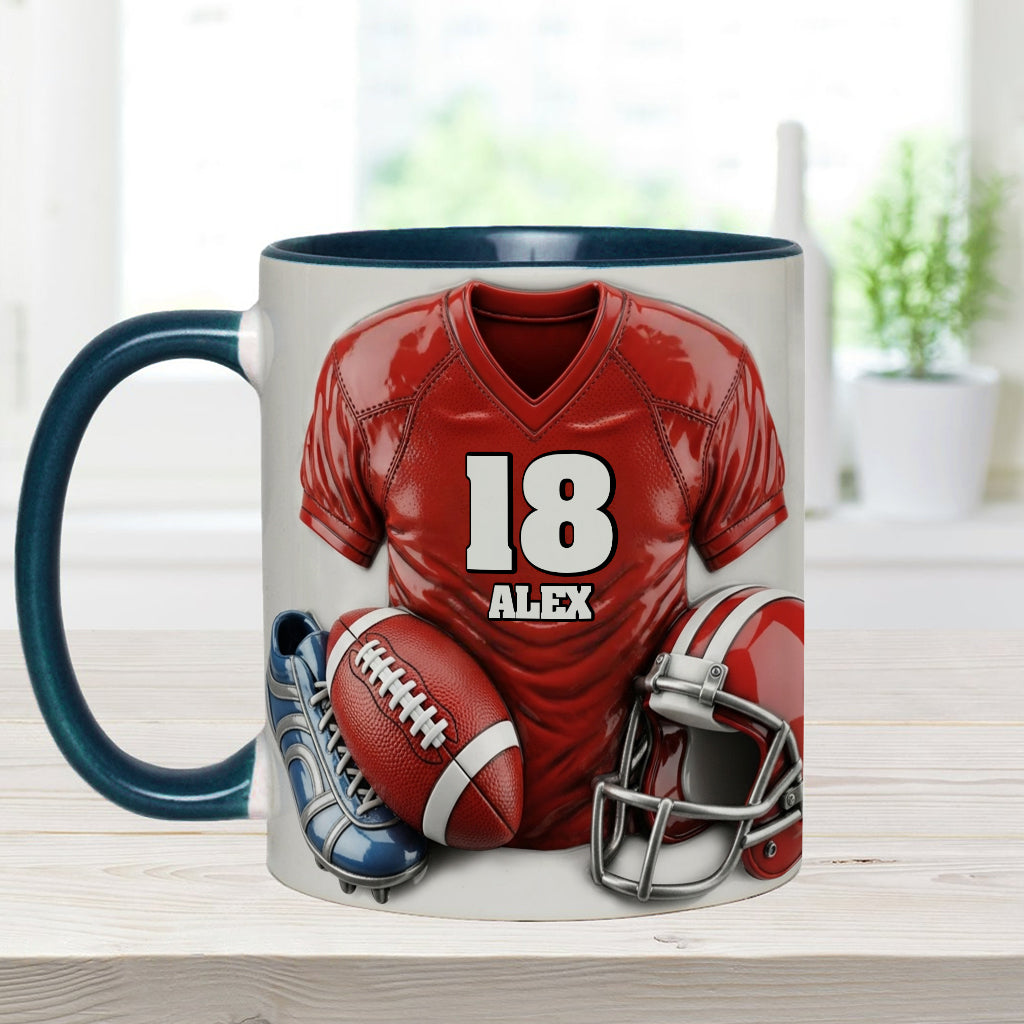 Football Is More Than A Game - Personalized Football Accent Mug