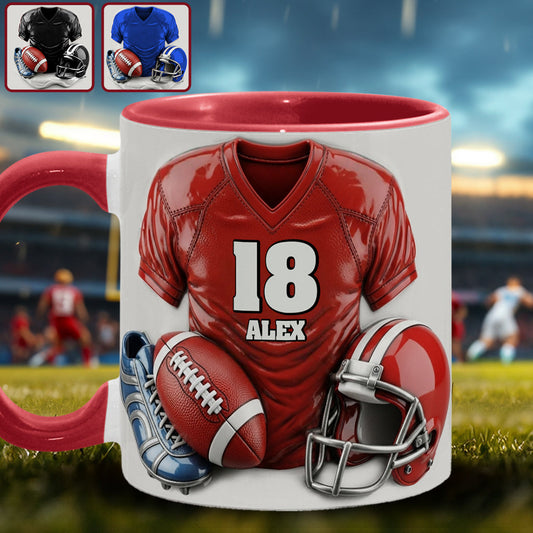 Football Is More Than A Game - Personalized Football Accent Mug
