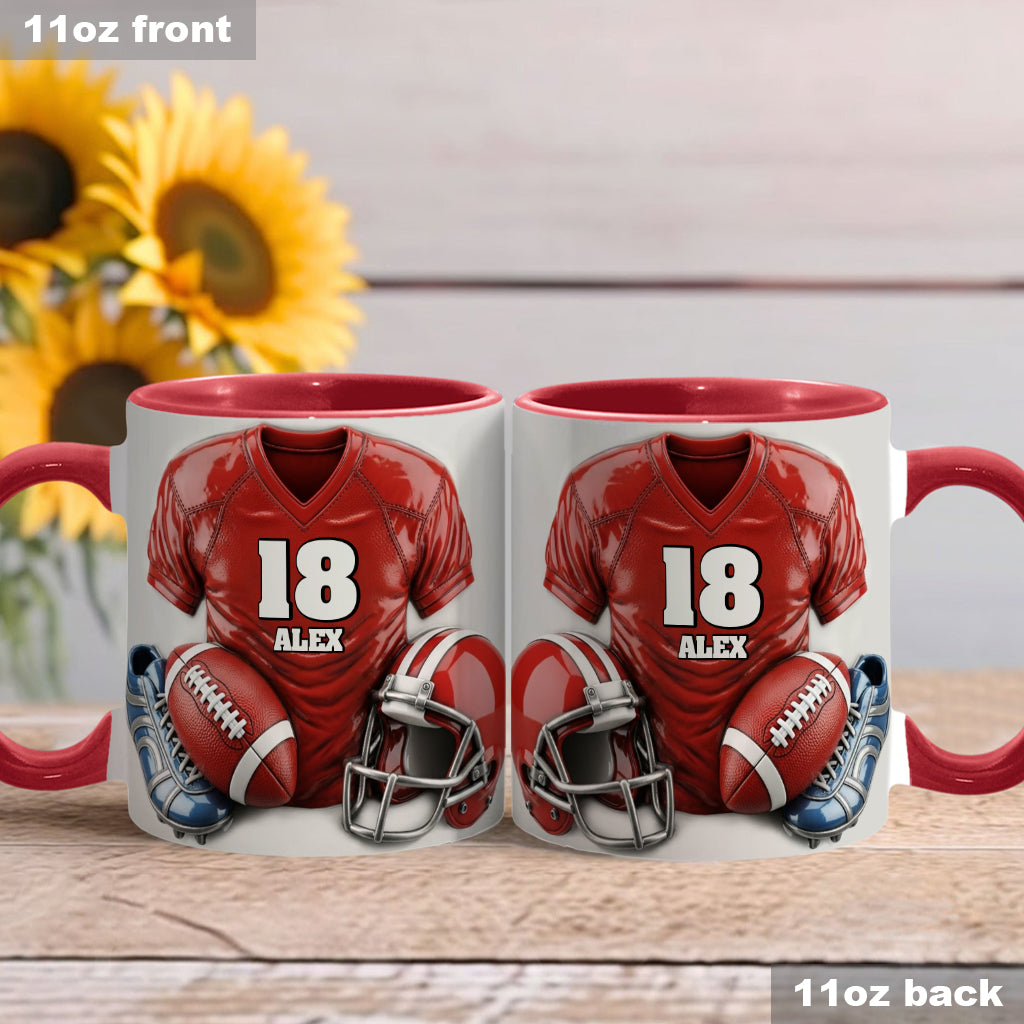 Football Is More Than A Game - Personalized Football Accent Mug