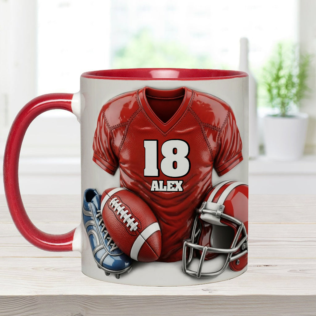 Football Is More Than A Game - Personalized Football Accent Mug
