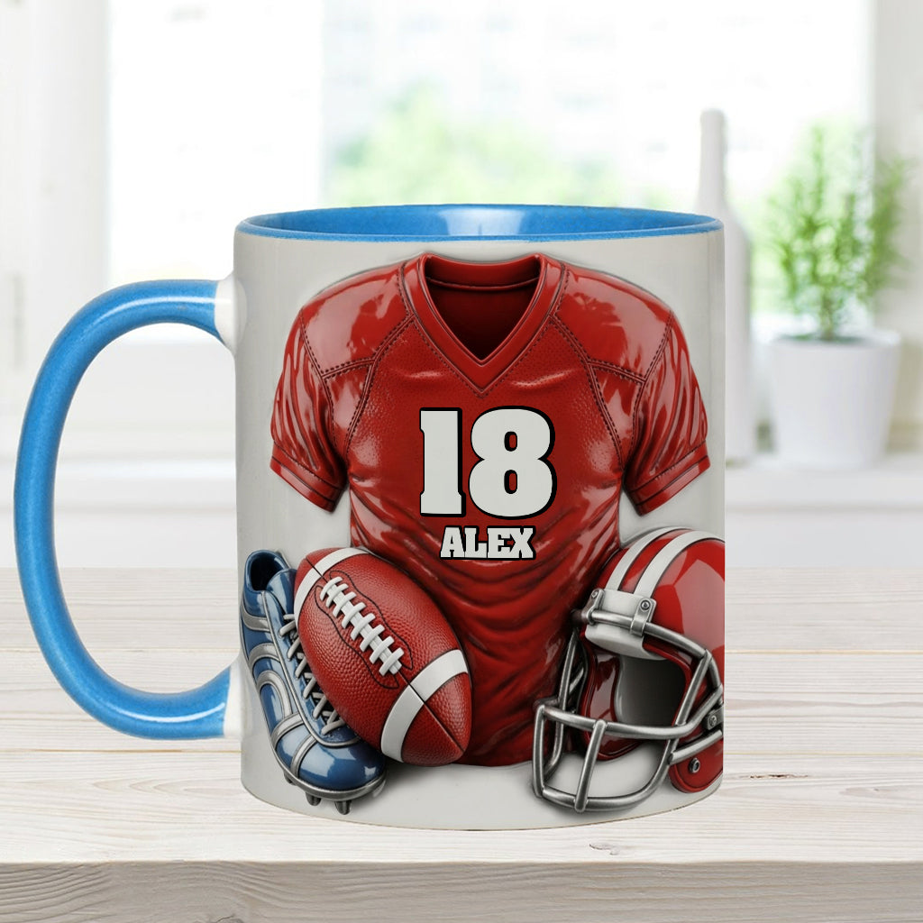Football Is More Than A Game - Personalized Football Accent Mug
