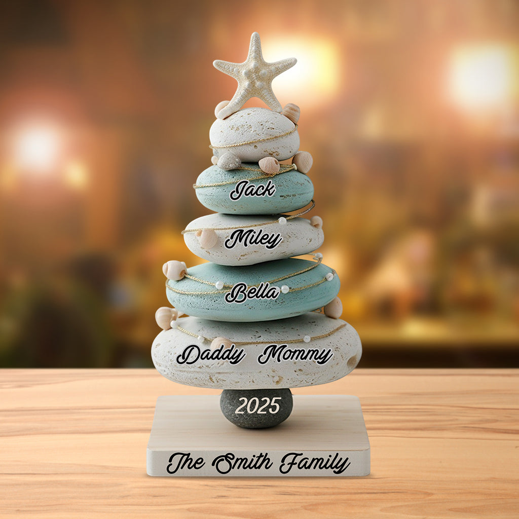 Our Family, Merry Christmas 2025 - Personalized Family Custom Shaped Acrylic Plaque