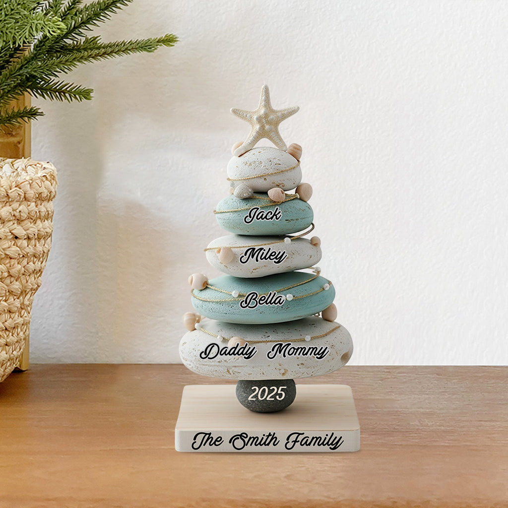 Our Family, Merry Christmas 2025 - Personalized Family Custom Shaped Acrylic Plaque