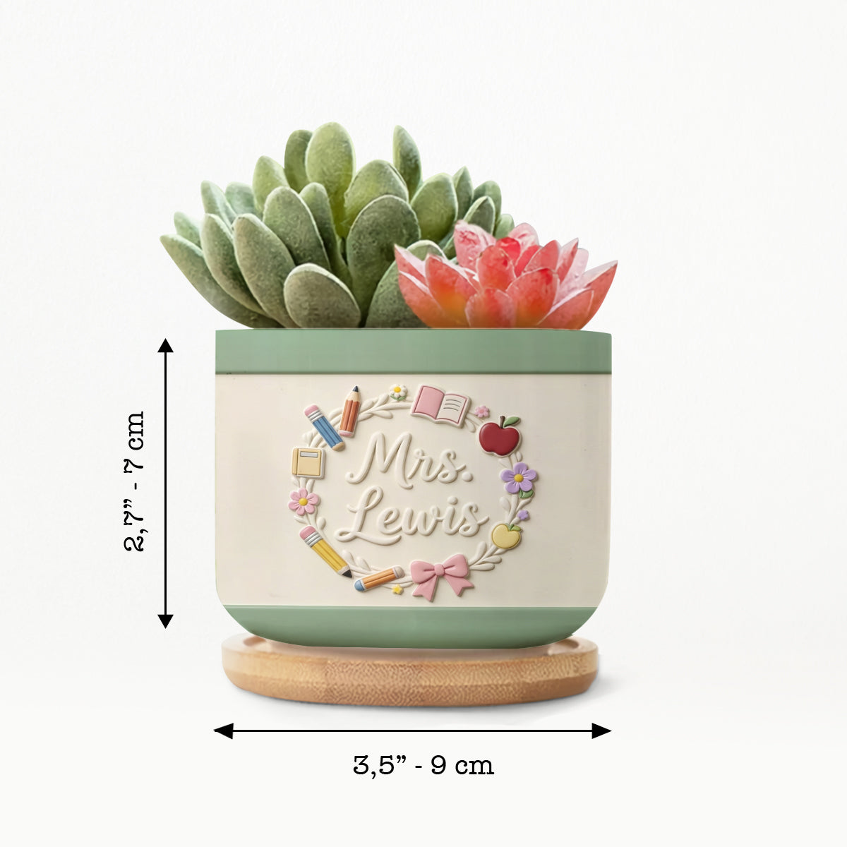Teacher Gifts - Personalized Teacher Ceramic Plant Pot