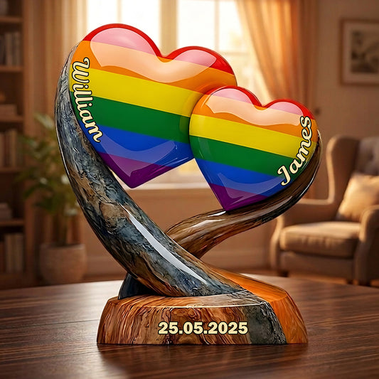Liebe Ist Liebe - Personalisierte LGBT Unterstützung Individuell Geformte Acrylplakette