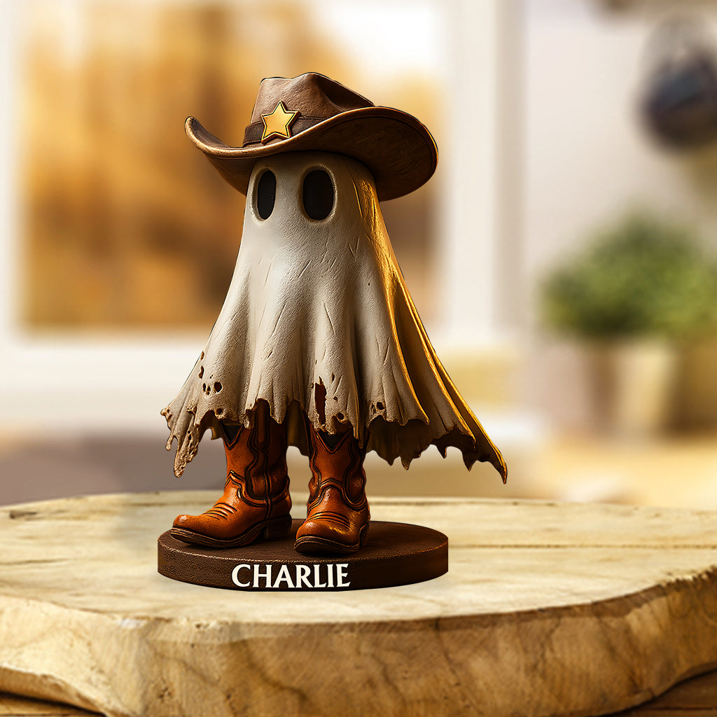 Spooky Cowgirl Cowboy - Personalized Cowgirl Custom Shaped Acrylic Plaque