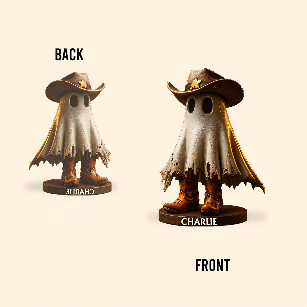 Spooky Cowgirl Cowboy - Personalized Cowgirl Custom Shaped Acrylic Plaque