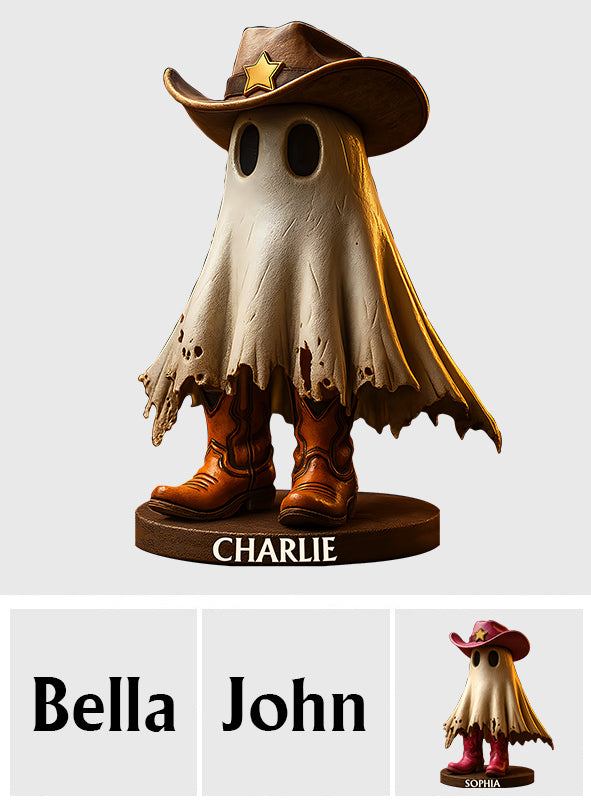 Spooky Cowgirl Cowboy - Personalized Cowgirl Custom Shaped Acrylic Plaque