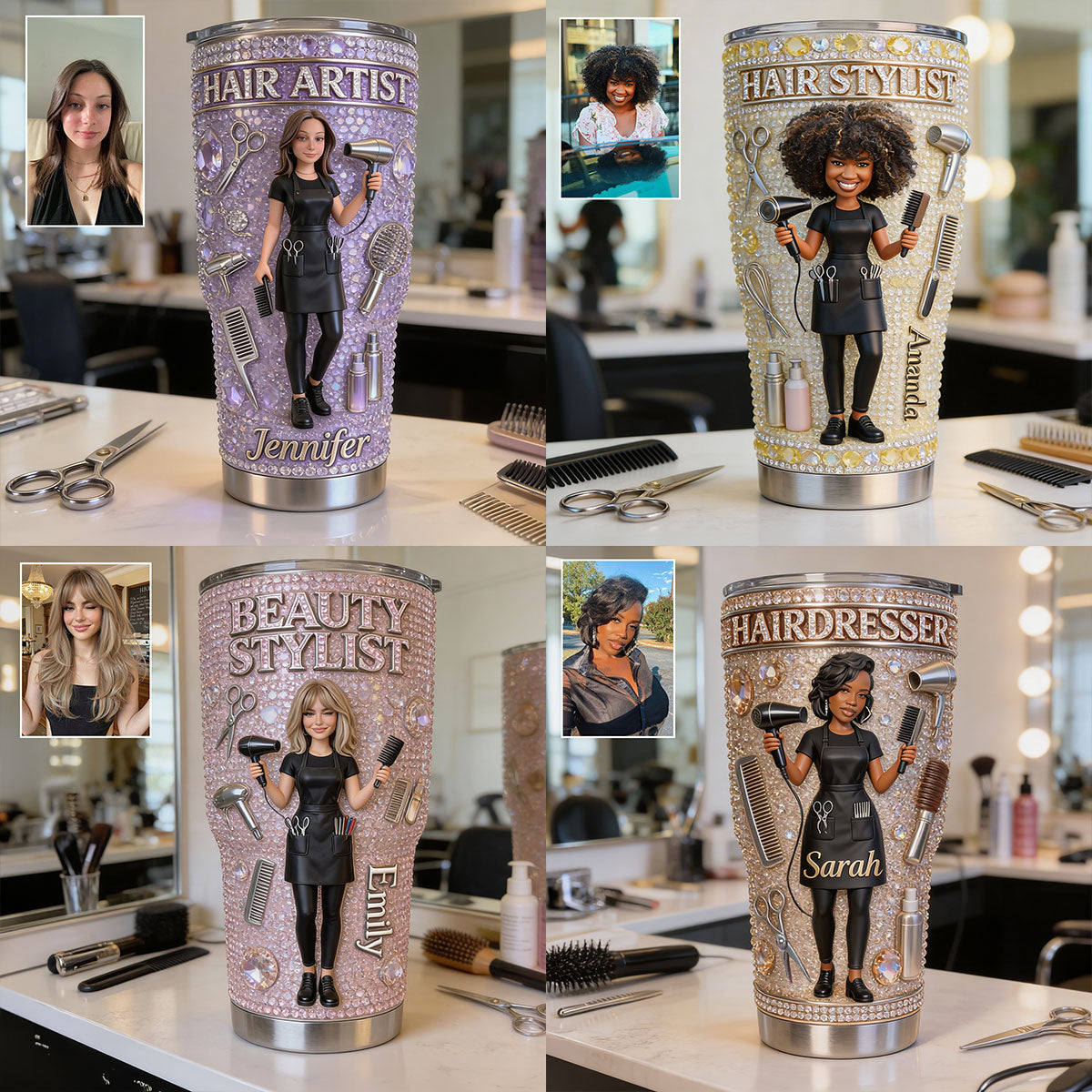 Individuelles Foto - Personalisierter Friseur-Becher
