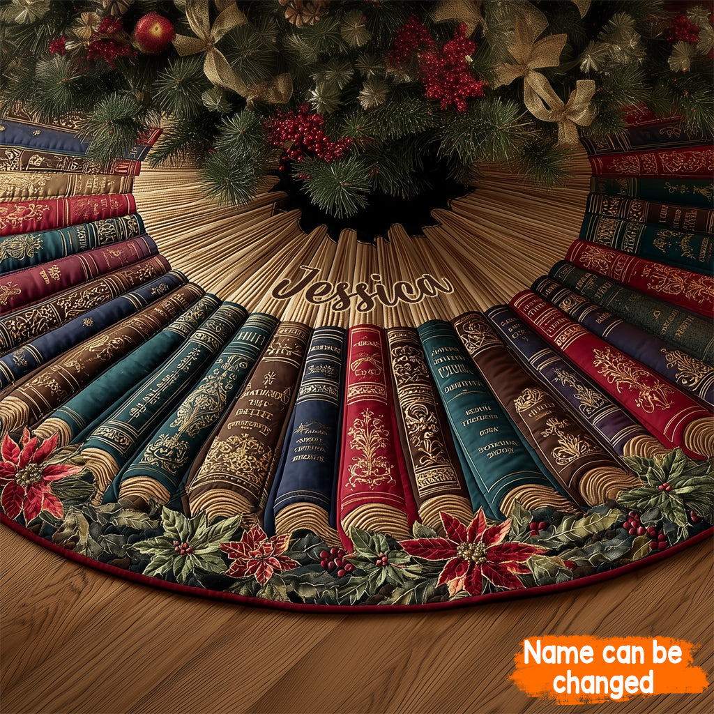 Love Books - Personalized Book Tree Skirt