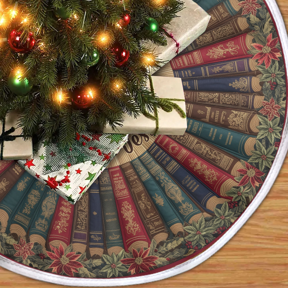 Love Books - Personalized Book Tree Skirt