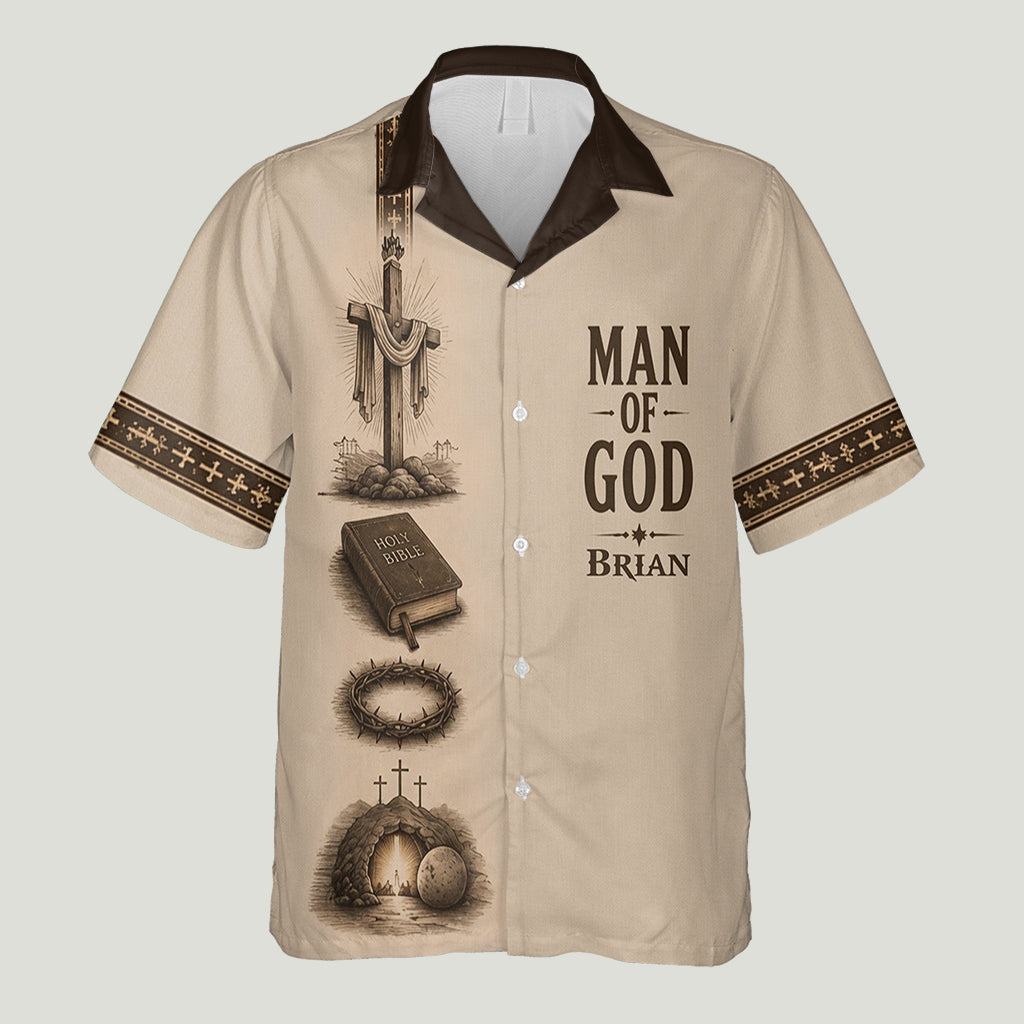 Man Of God - Personalized Christian Hawaiian Shirt & Men Shorts