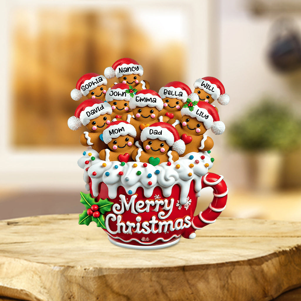 Merry Christmas - Personalized Family Custom Shaped Acrylic Plaque