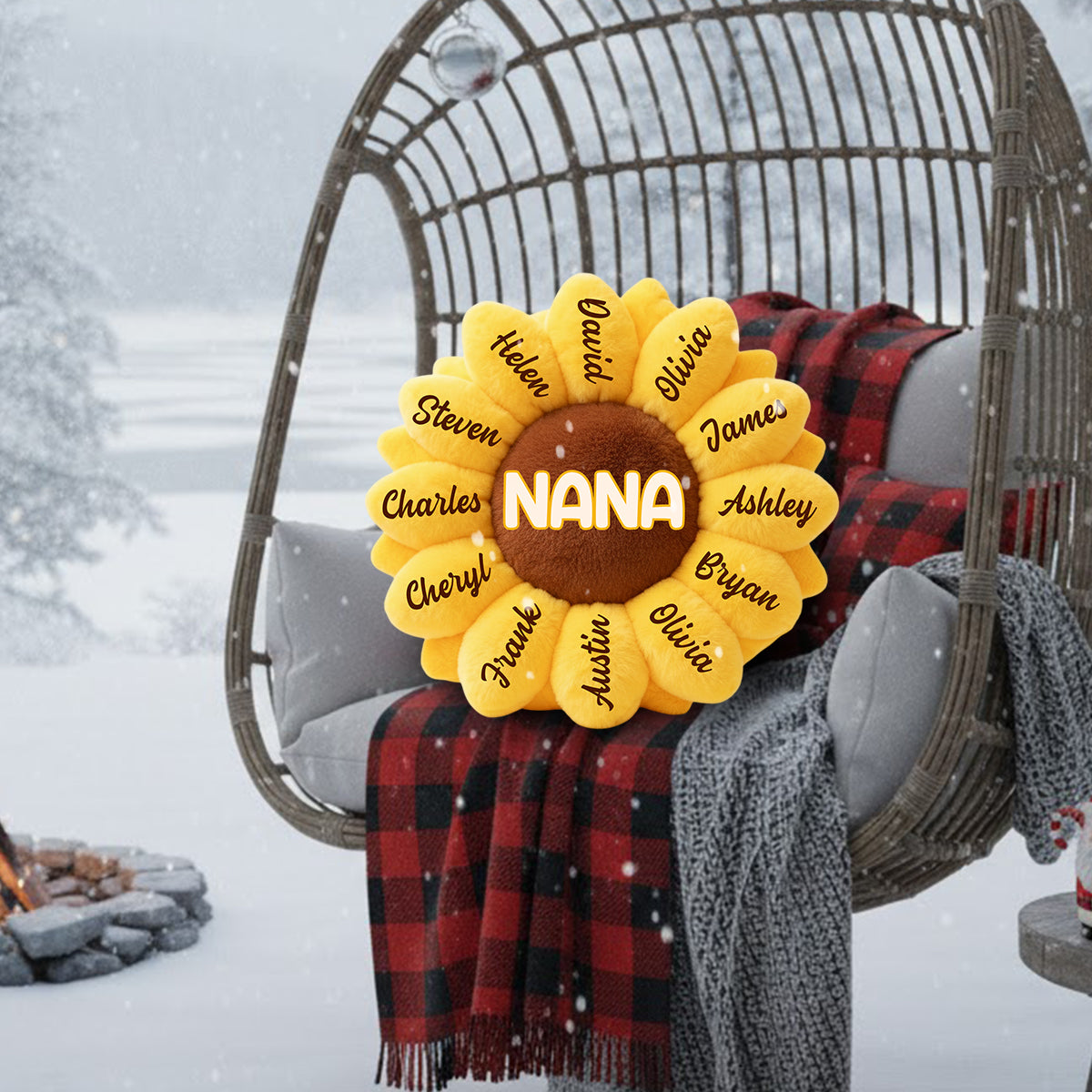 Beste Oma aller Zeiten – Personalisiertes Oma-Kissen aus Kunstfell