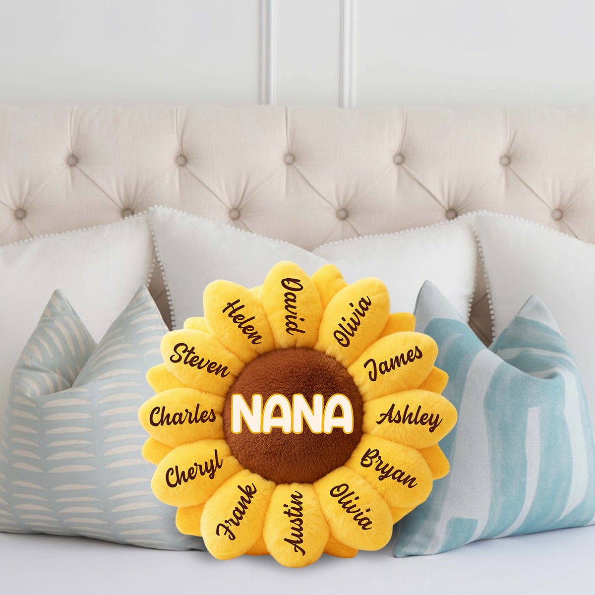 Beste Oma aller Zeiten – Personalisiertes Oma-Kissen aus Kunstfell