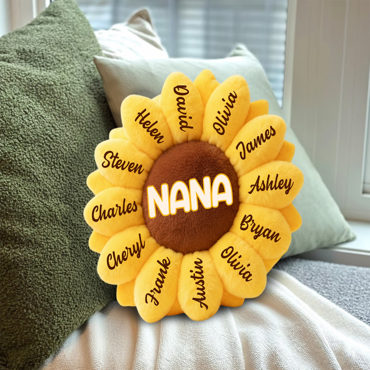 Beste Oma aller Zeiten – Personalisiertes Oma-Kissen aus Kunstfell