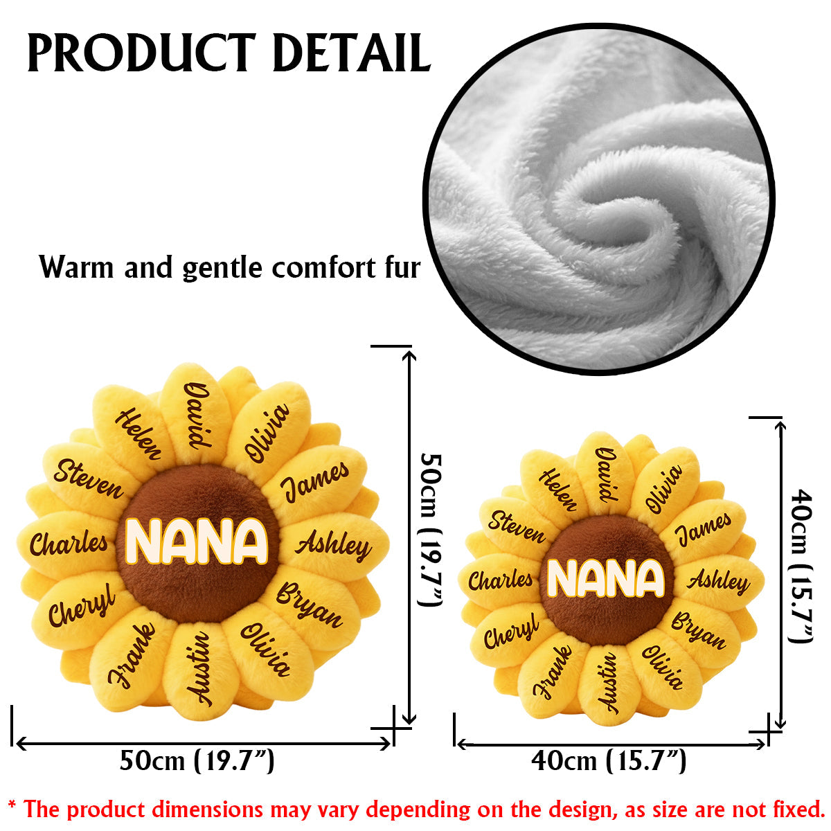 Beste Oma aller Zeiten – Personalisiertes Oma-Kissen aus Kunstfell
