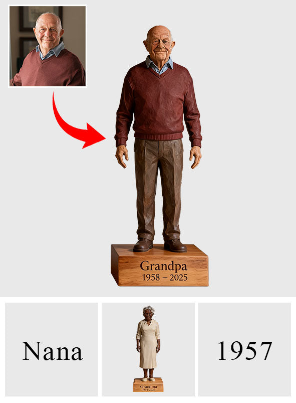 Individuell gestaltete Gedenktafel aus Acrylglas nach Foto – personalisierte Gedenktafel in individueller Form