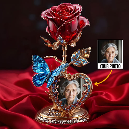 Ich bin immer bei dir – Personalisierte Gedenktafel aus Acryl in individueller Form