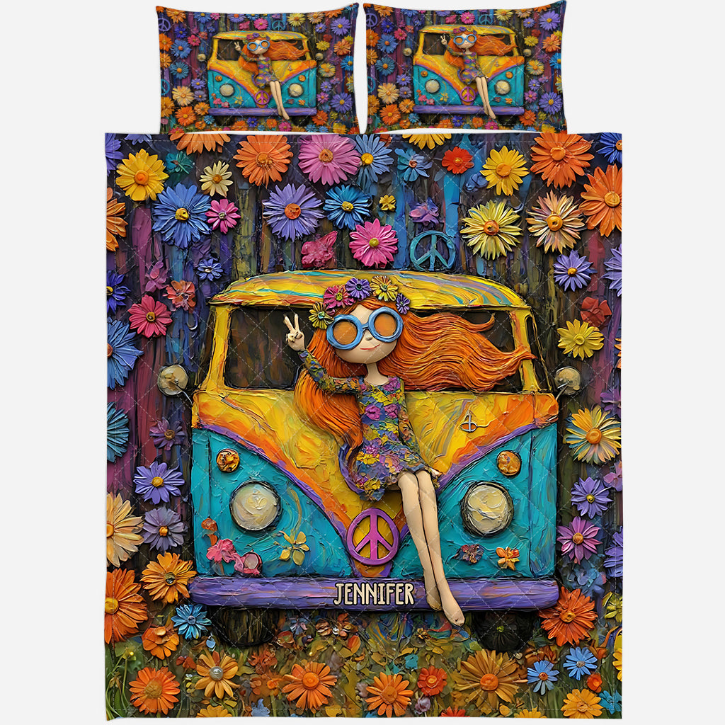 Hippie Souls - Personalized Hippie Quilt Set