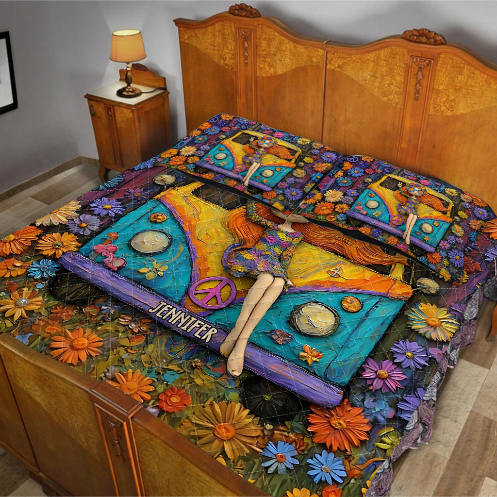 Hippie Souls - Personalized Hippie Quilt Set